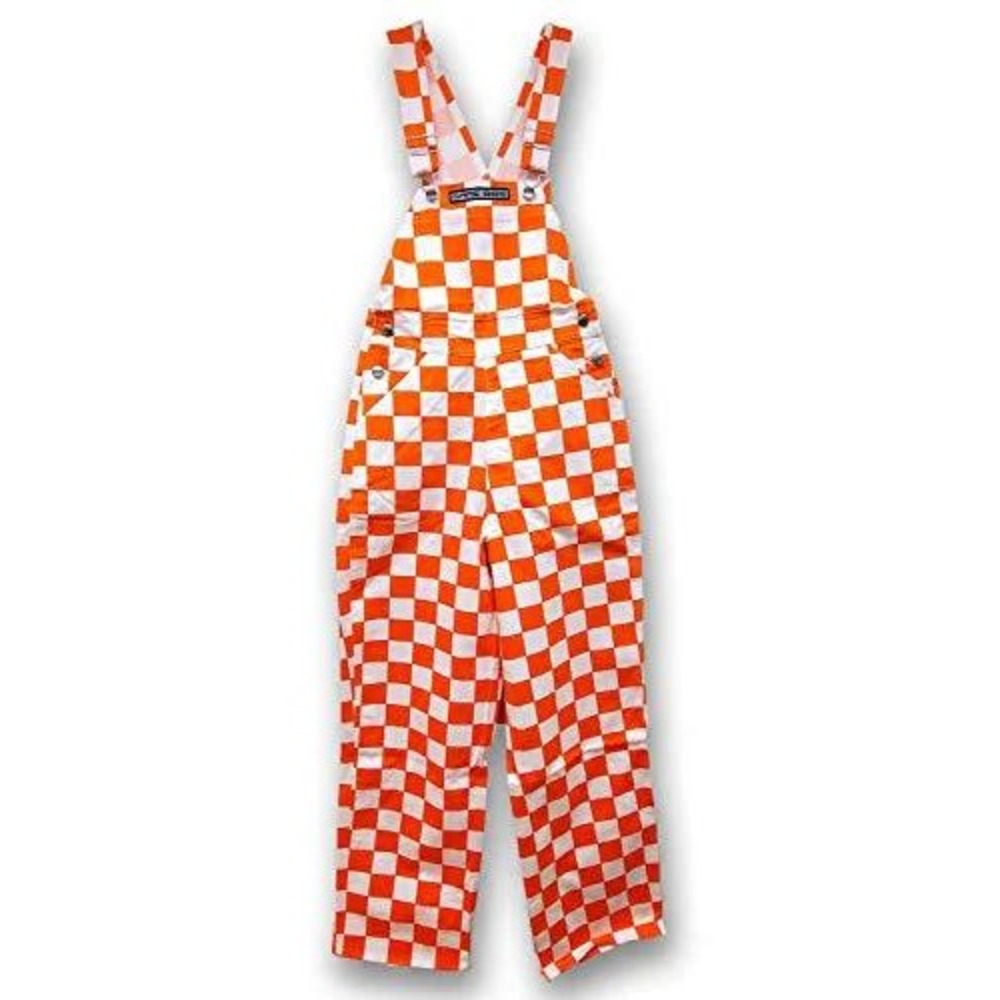 Tennessee Volunteers Game Bibs Orange White Checkered Overalls Adult Small NWT